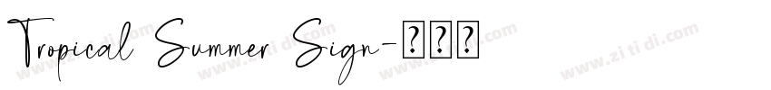 Tropical Summer Sign字体转换
